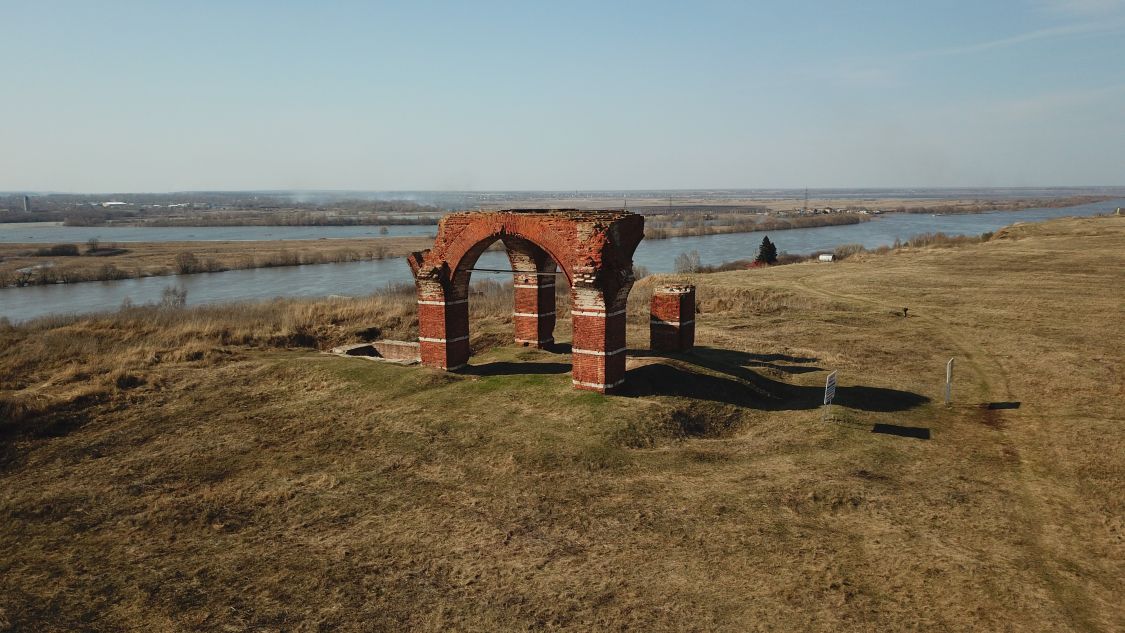 Церковь Бориса и Глеба, Старая Рязань (Спасский район, Рязанская область). общий вид в ландшафте