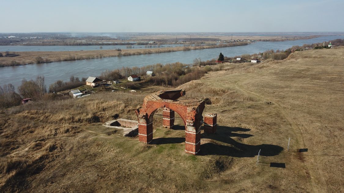 Церковь Бориса и Глеба, Старая Рязань (Спасский район, Рязанская область). общий вид в ландшафте