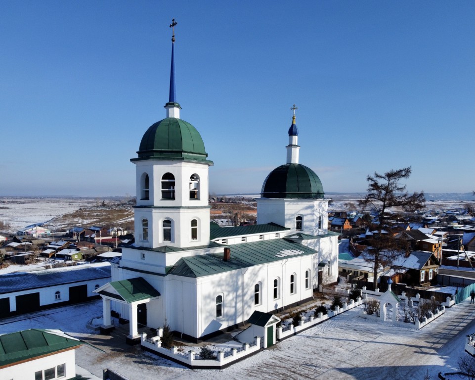 Церковь Троицы Живоначальной, Куда (Иркутский район, Иркутская область). фасады, Вид с ЮЗ