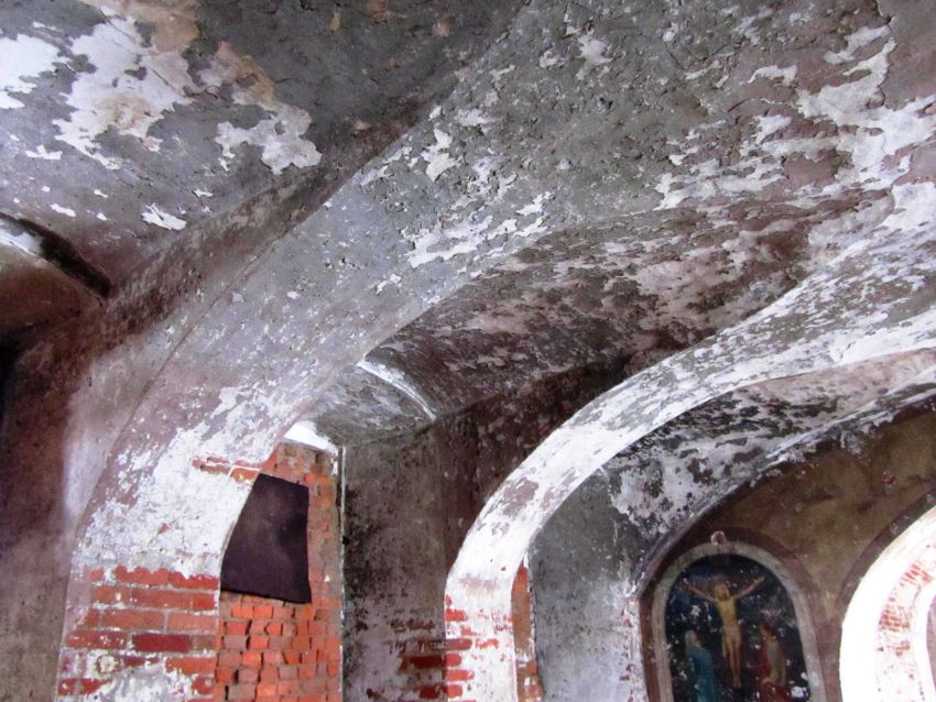 Церковь Николая Чудотворца, Демидово (Шацкий район, Рязанская область). интерьер и убранство, фрагмент свода трапезной