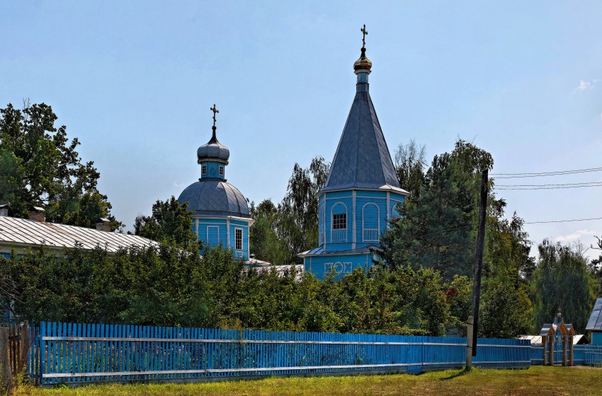 Церковь Сергия Радoнежскoгo, Эммануиловка (Шацкий район, Рязанская область). общий вид в ландшафте