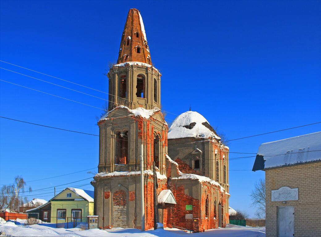Церковь Покрова Пресвятой Богородицы, Елатьма (Касимовский район и г. Касимов, Рязанская область). фасады, Вид с юго-запада