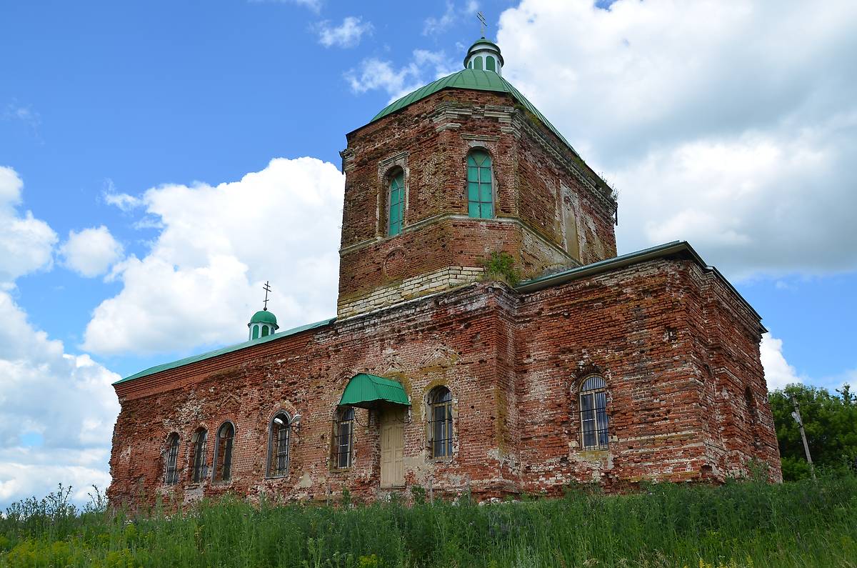 фасады. Церковь Троицы Живоначальной, Троицкое (Лев-Толстовский район, Липецкая область)