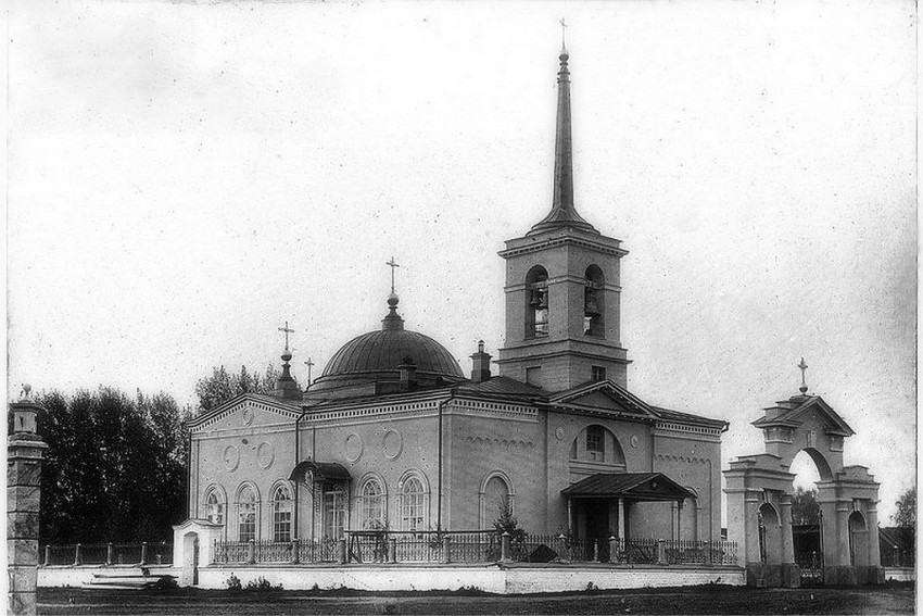 Церковь Иоанна Предтечи, Мраморское (Полевской (Полевской ГО), Свердловская область). архивная фотография, 1910 год с сайта https://pastvu.com/p/439747