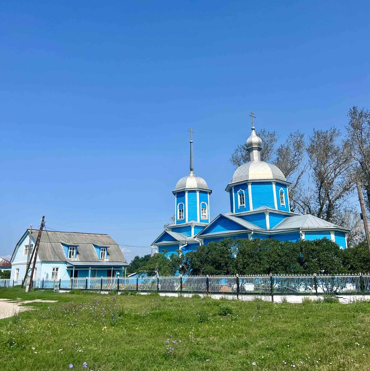 Церковь Покрова Пресвятой Богородицы, Поим (Белинский район, Пензенская область). общий вид в ландшафте
