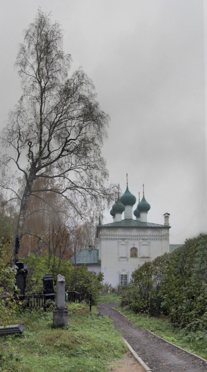 Церковь Николая Чудотворца, Бор (Некрасовский район, Ярославская область). общий вид в ландшафте