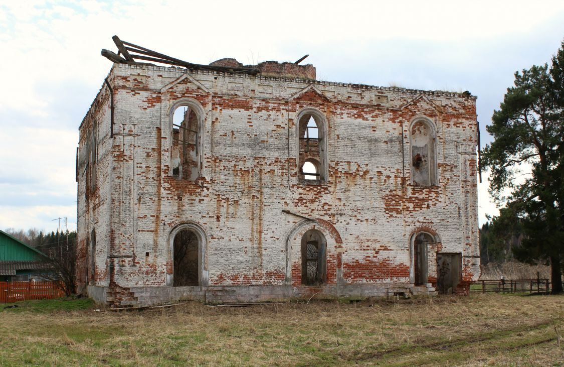 Пустынька. Церковь Успения Пресвятой Богородицы и Бориса и Глеба. фасады