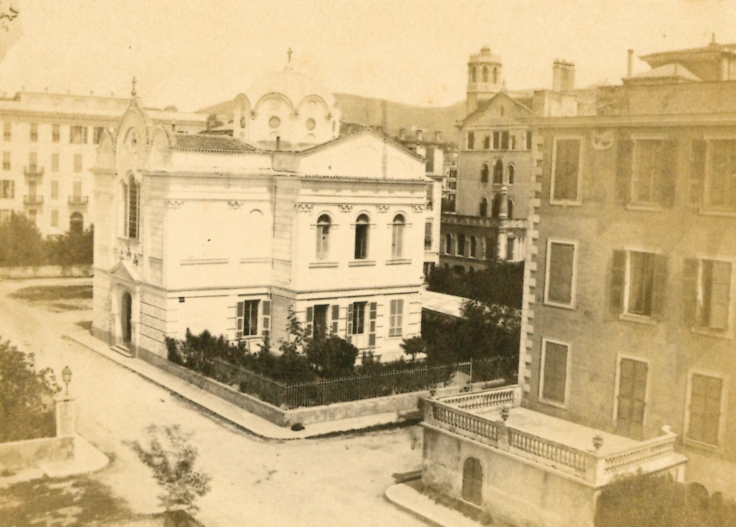 Ницца. Церковь Николая Чудотворца и Александры Римской. архивная фотография