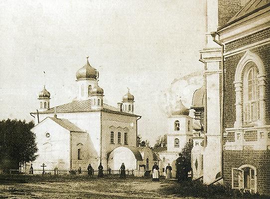 Начало XX в., архивная фотография. Дальне-Давыдовский монастырь. Церковь иконы Божией Матери "Утоли моя печали", Давыдово (Вачский район, Нижегородская область)