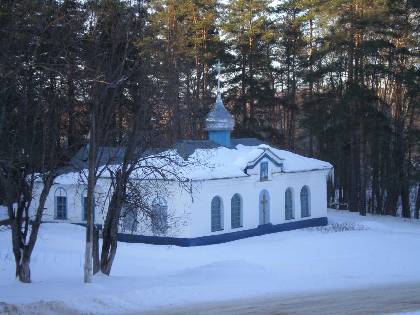 Загорье. Церковь Георгия Победоносца. общий вид в ландшафте