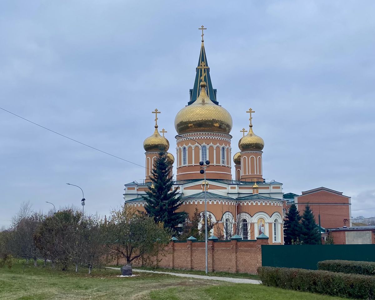 Восточный фасад, фасады. Знаменский монастырь. Собор иконы Божией Матери 