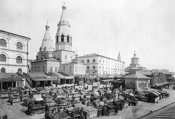 Церковь Николая Чудотворца при Гостином дворе, Вахитовский район (Казань, город, Республика Татарстан). архивная фотография, Снято в конце XIX века. С  СД 