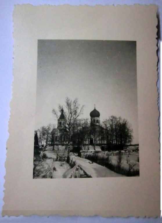 Церковь Успения Пресвятой Богородицы, Домаши (Валдайский район, Новгородская область). архивная фотография, Южный фасад. Фото 1941 г. с аукциона e-bay.de