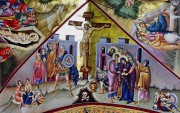 Преображенский женский монастырь. Церковь Преображения Господня, "Голгофа" - росписи на потолке<br>, Фавор, гора, Израиль, Прочие страны
