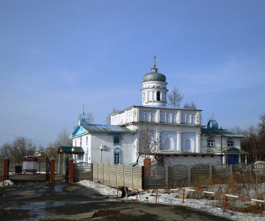 Лысьва. Церковь Иоанна Богослова. общий вид в ландшафте, вид с юго-западной стороны