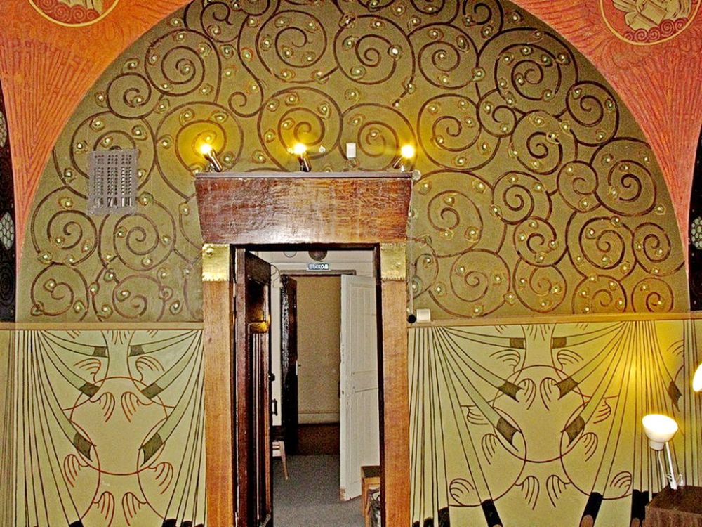Неизвестная часовня в доме Рябушинского, Пресненский (Центральный административный округ (ЦАО), г. Москва). интерьер и убранство, Моленная в доме С.П. Рябушинского. Западная стена моленной.