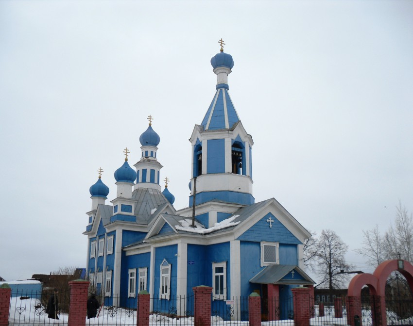 Гамово. Церковь Спаса Преображения. фасады, вид с северо-западной стороны