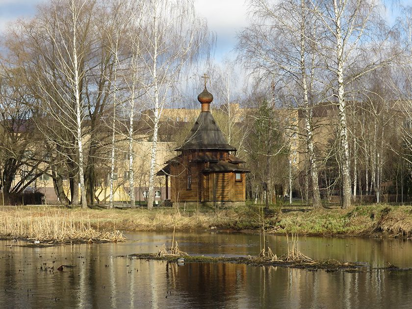 Черкизово. Церковь Александра Невского при Университете Туризма и Сервиса. общий вид в ландшафте