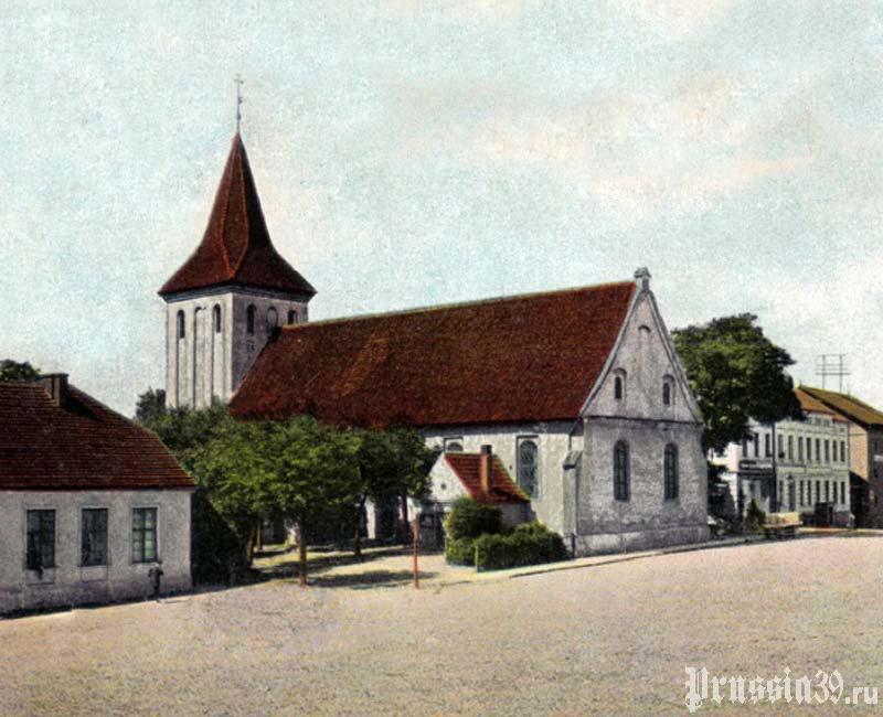 Гвардейск. Церковь Иоанна Предтечи. архивная фотография, Кирха Тапиау, начало XX в.