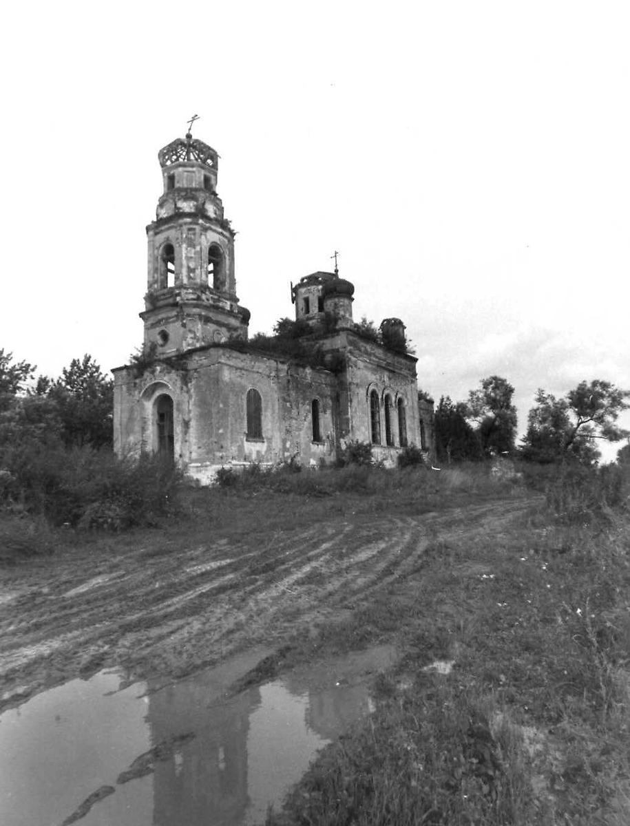 Фотограф С.А. Никольский. Паспорт памятника истории и культуры СССР, архивная фотография. Церковь Казанской Божией Матери, Горки (Сонковский район, Тверская область)
