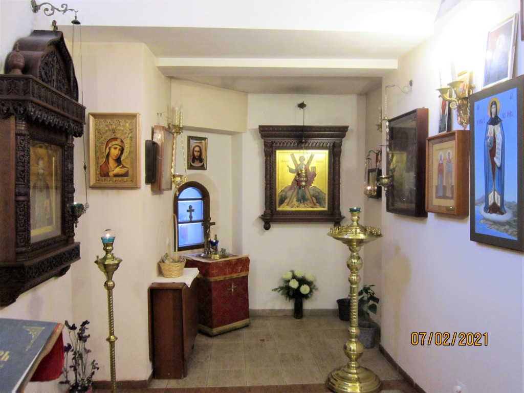 Часовня Андрея Первозванного, Центральный район (Санкт-Петербург, г. Санкт-Петербург). интерьер и убранство, Внутреннее убранство часовни св. апостола Андрея Первозванного.