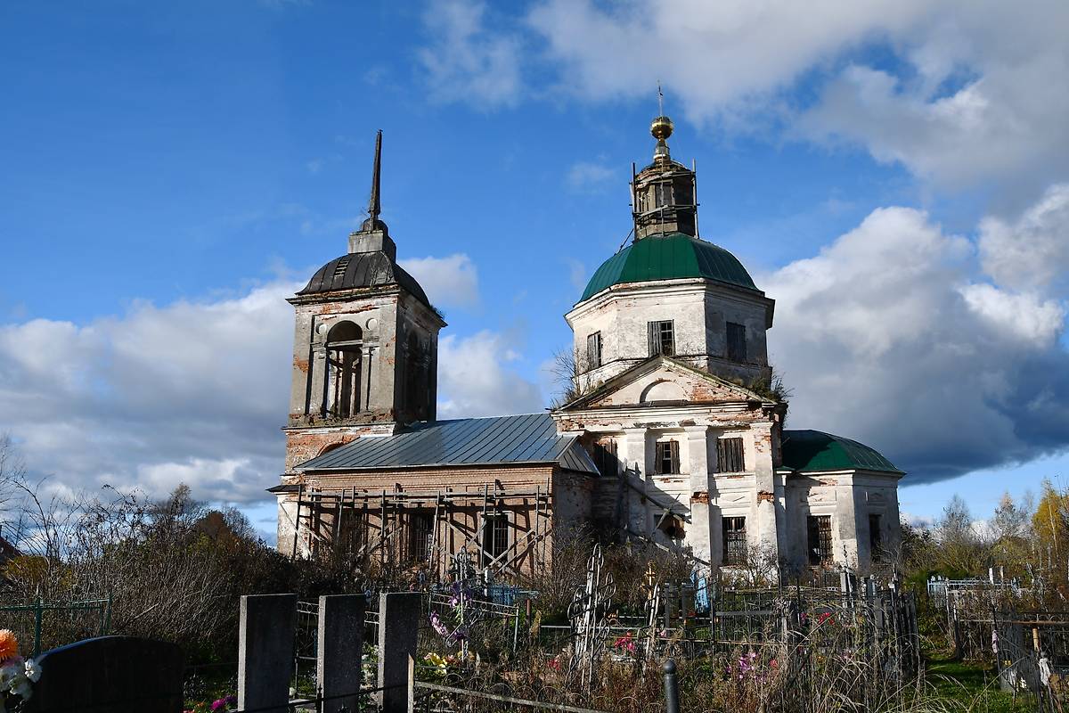 фасады. Церковь Спаса Нерукотворного Образа, Хонеево (Сонковский район, Тверская область)