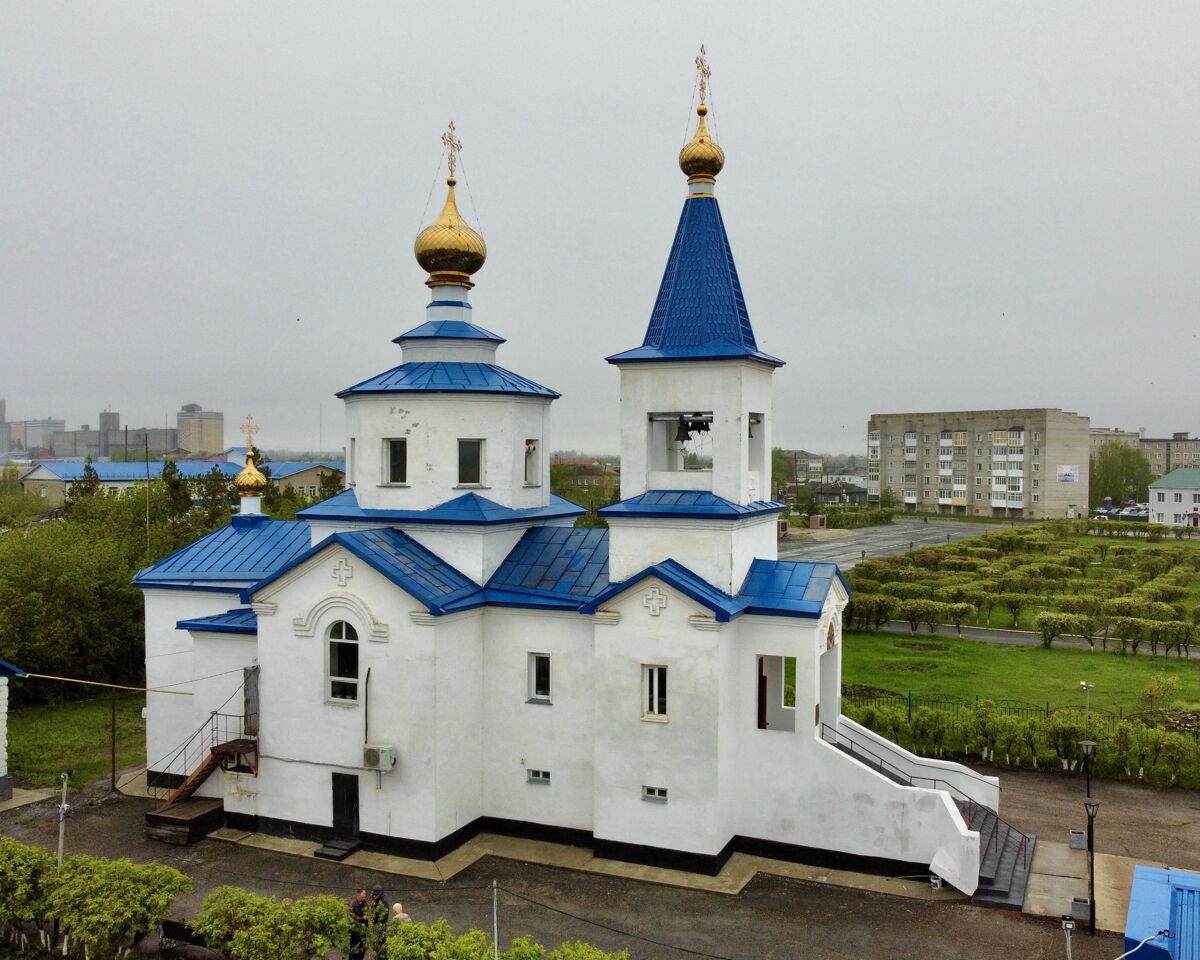 Церковь Покрова Пресвятой Богородицы, Татарск (Татарский район, Новосибирская область). фасады, Вид с СЗ