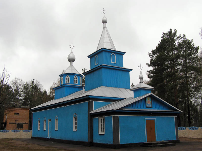 Церковь Покрова Пресвятой Богородицы, Игнатполь (Коростенский район, Украина, Житомирская область). общий вид в ландшафте