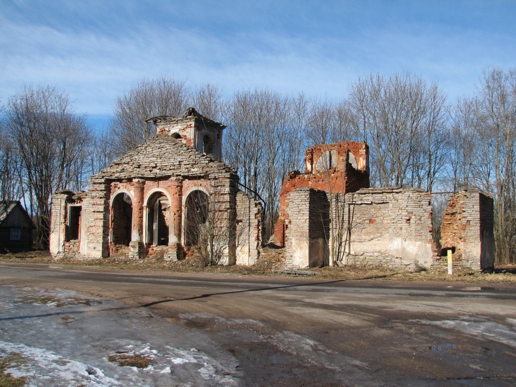 Верхолино (Верхние Олины). Церковь Илии Пророка. фасады