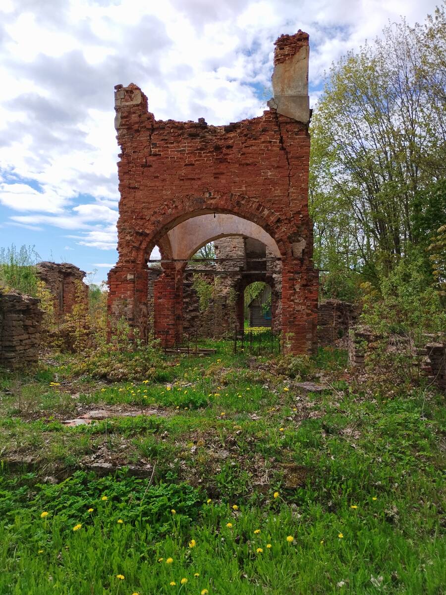 Верхолино (Верхние Олины). Церковь Илии Пророка. фасады