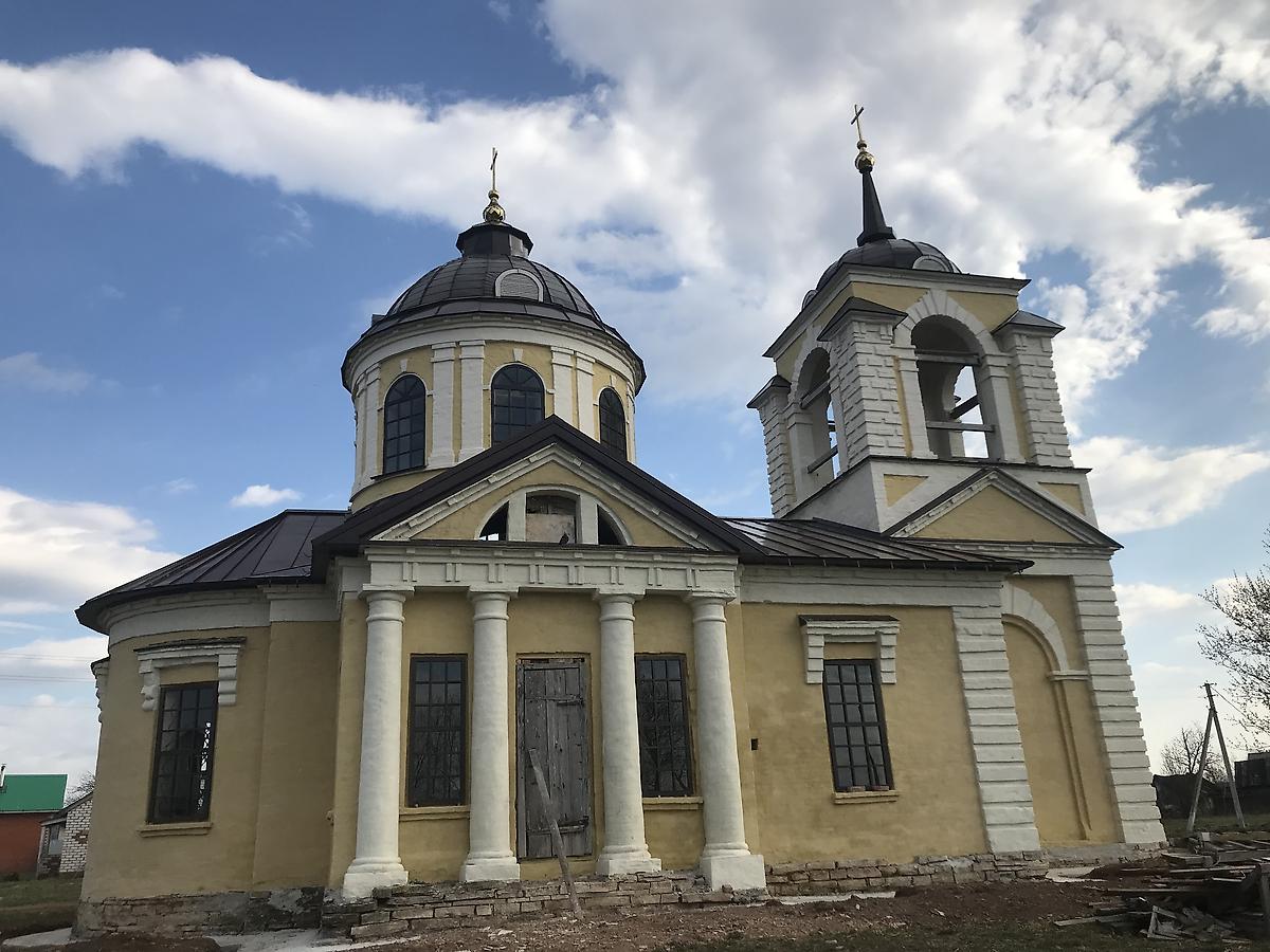Вид храма с северной части, фасады. Церковь Петра и Павла, Танькино (Кукморский район, Республика Татарстан)