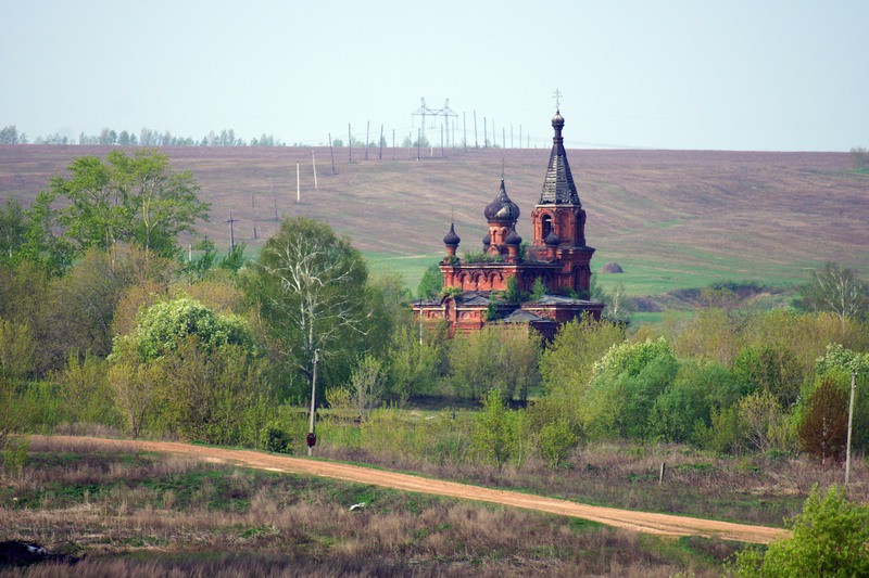 Церковь Вознесения Господня, Максимов Починок (Мамадышский район, Республика Татарстан). общий вид в ландшафте