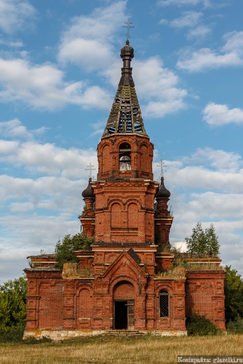 Максимов Починок. Церковь Вознесения Господня. фасады, Колокольня