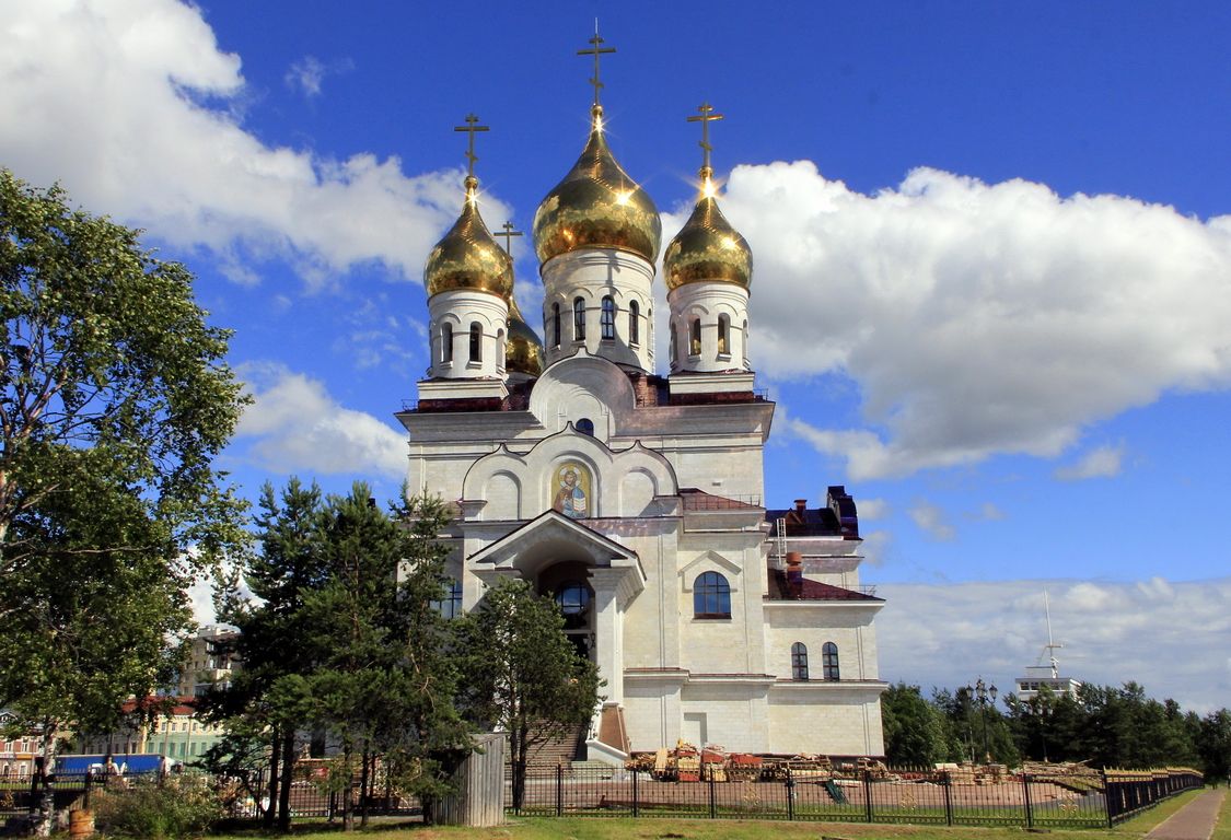 Кафедральный собор Михаила Архангела, Архангельск (Архангельск, город, Архангельская область). фасады, Западный фасад.
