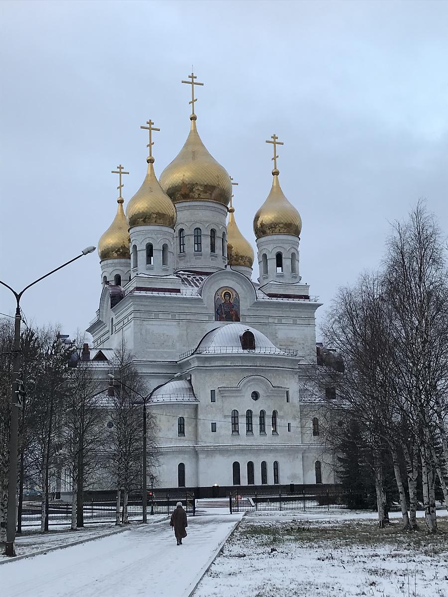 общий вид в ландшафте. Кафедральный собор Михаила Архангела, Архангельск (Архангельск, город, Архангельская область)