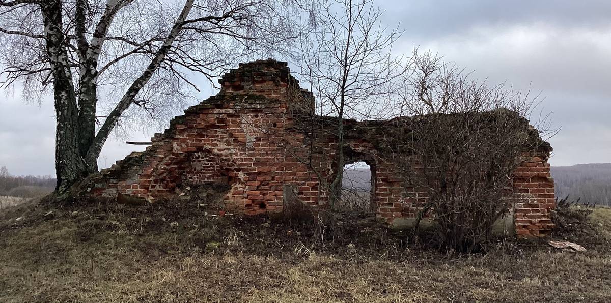 Вид с севера, фасады. Церковь Троицы Живоначальной, Воскресенки (Красный погост) (Ясногорский район, Тульская область)