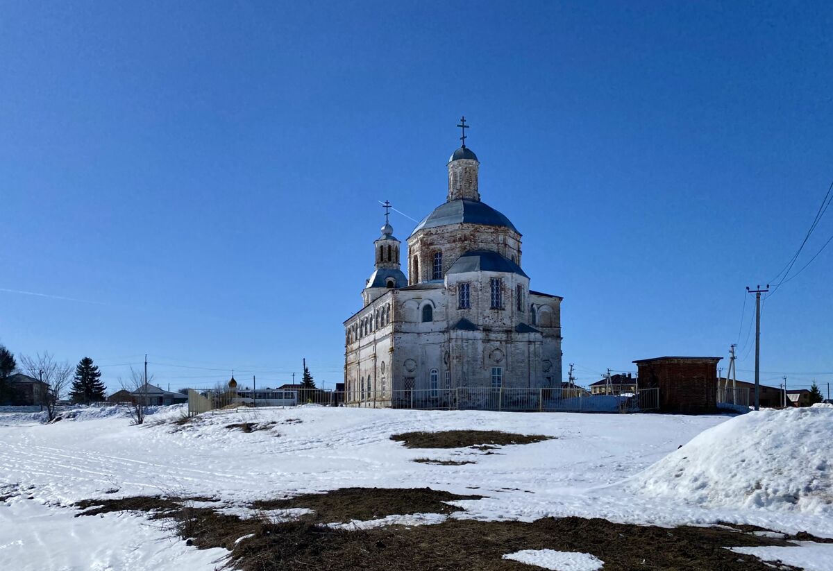 Церковь Николая Чудотворца, Державино (Лаишевский район, Республика Татарстан). фасады, Общий вид с востока