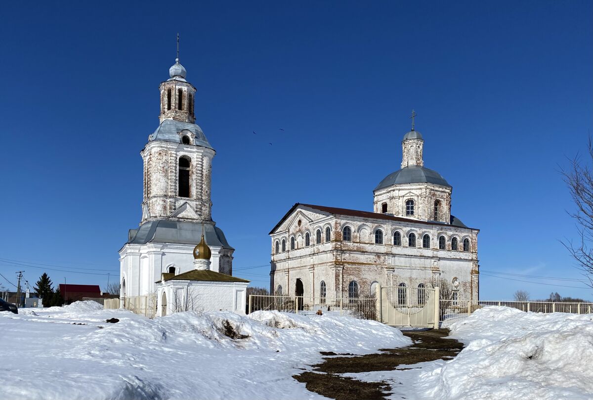 Церковь Николая Чудотворца, Державино (Лаишевский район, Республика Татарстан). фасады, Вид с юго-запада