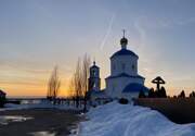 Церковь Казанской иконы Божией Матери, Вид с юго-востока после заката<br>, Балахчино, Алексеевский район, Республика Татарстан