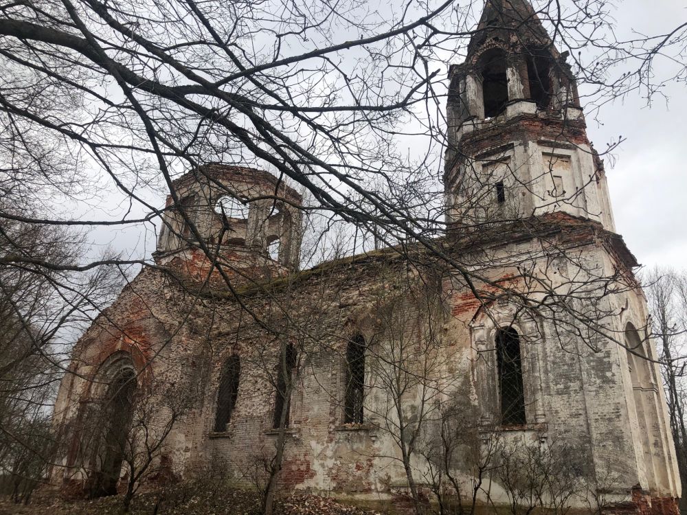 Церковь Троицы Живоначальной, Левково (Погост) (Монастырщинский район, Смоленская область). фасады
