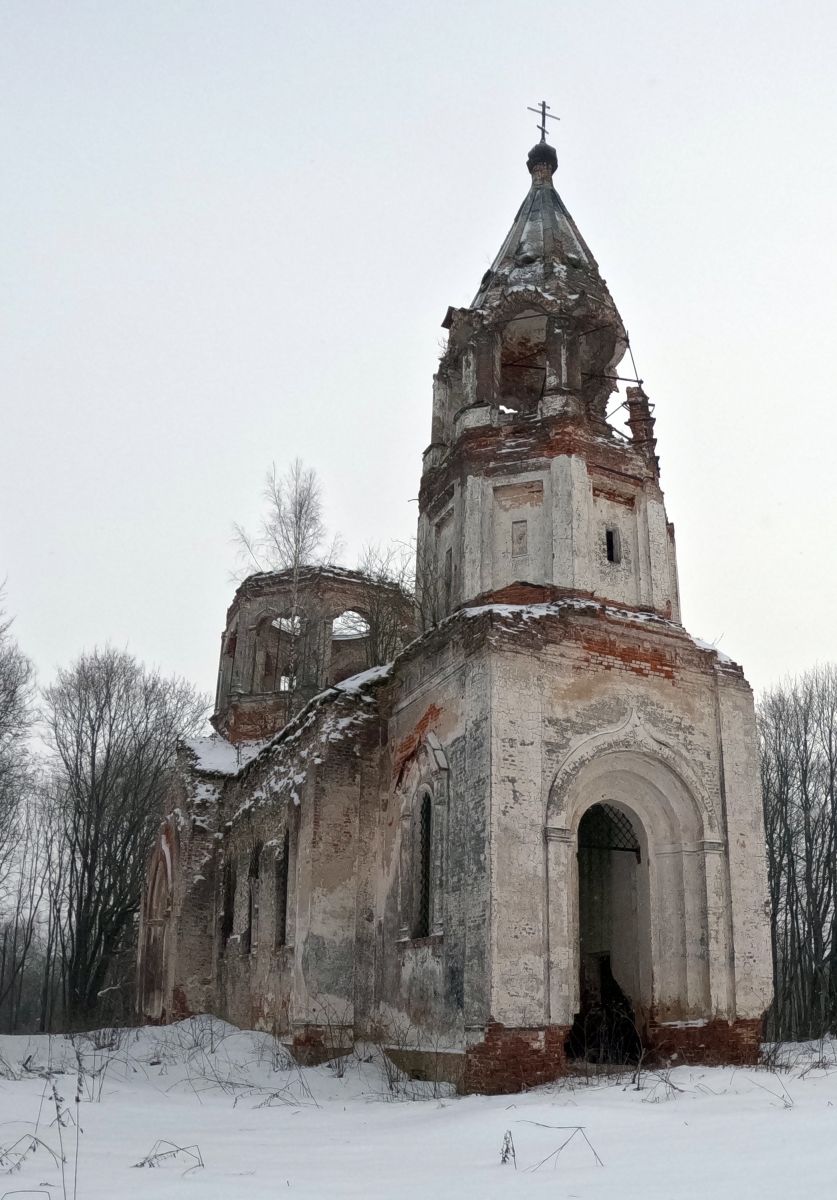Церковь Троицы Живоначальной, Левково (Погост) (Монастырщинский район, Смоленская область). фасады