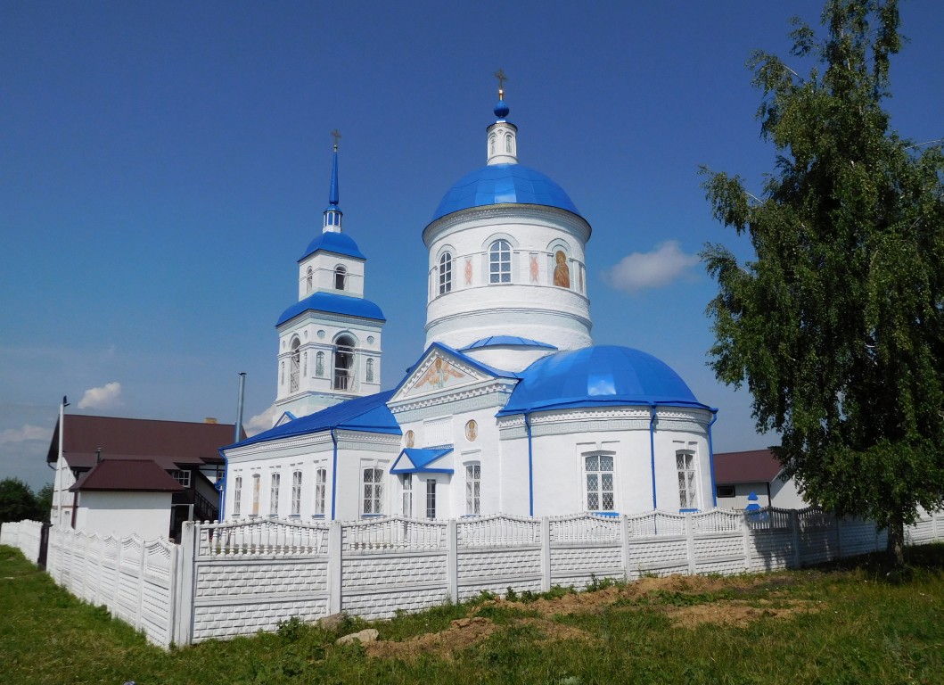 Церковь Владимирской иконы Божией Матери, Анат- Киняры (Чебоксарский район, Республика Чувашия). общий вид в ландшафте