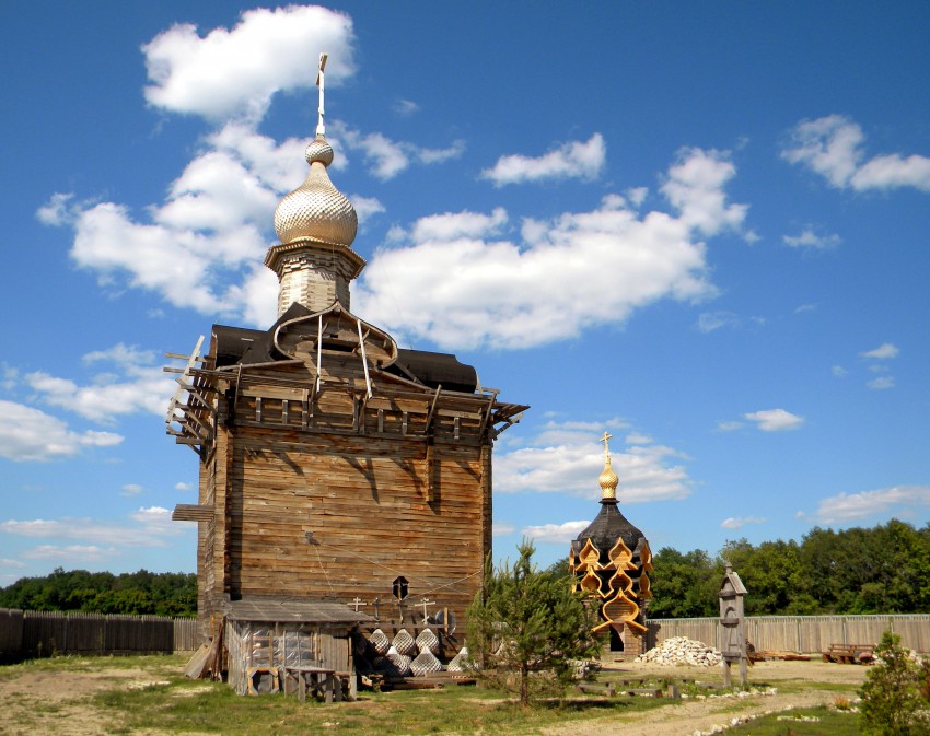 Воскресенский монастырь Новый Иерусалим. Часовня Гроба Господня, Сухарево (Валуйский район, Белгородская область). общий вид в ландшафте, Кувуклия Гроба Господня 