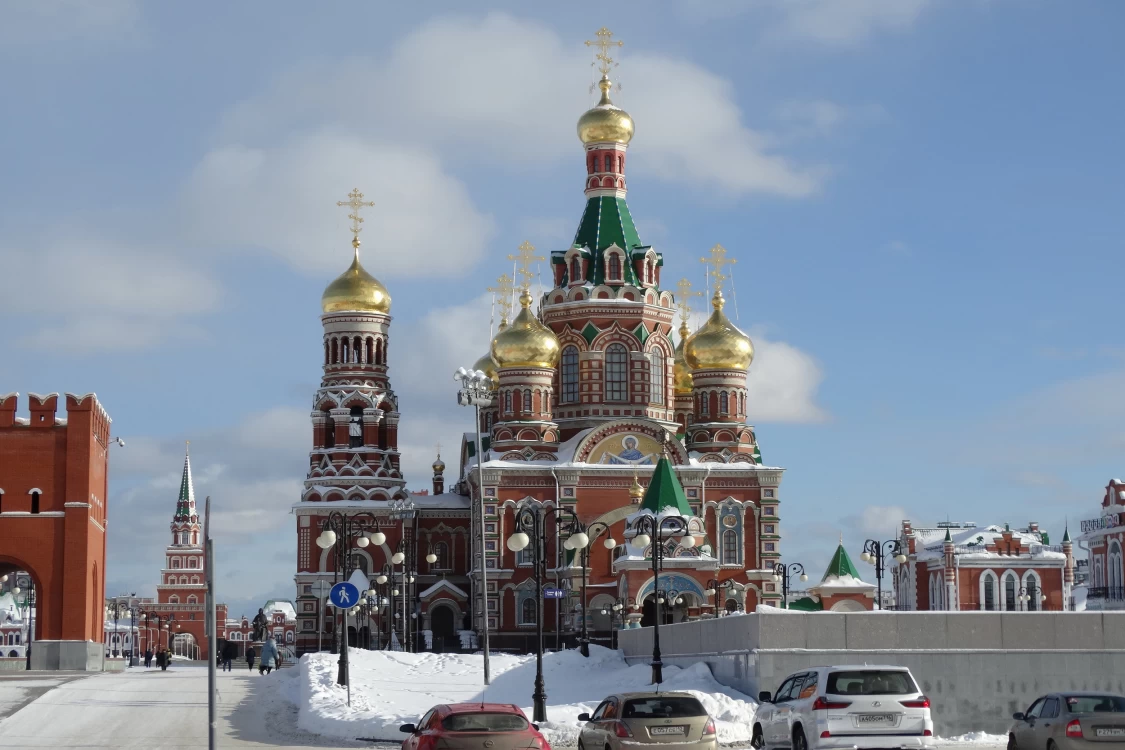 Кафедральный собор Благовещения Пресвятой Богородицы, Йошкар-Ола (Йошкар-Ола, город, Республика Марий Эл). фасады