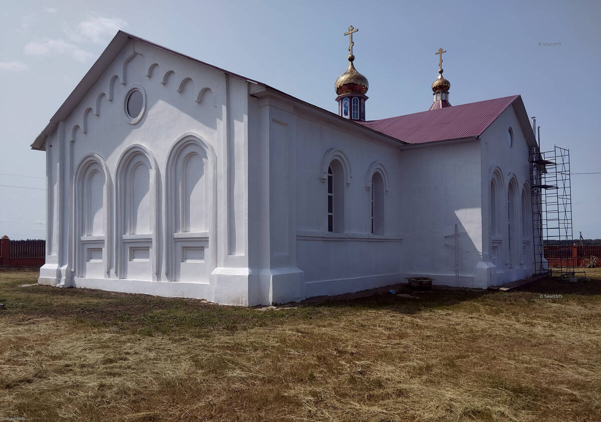 Церковь Тихона Задонского, Хутор-Берёзовка (Тербунский район, Липецкая область). общий вид в ландшафте
