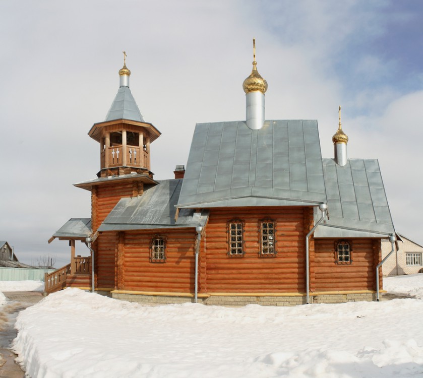 Церковь Тихона Задонского, Замошье (Псковский район, Псковская область). общий вид в ландшафте