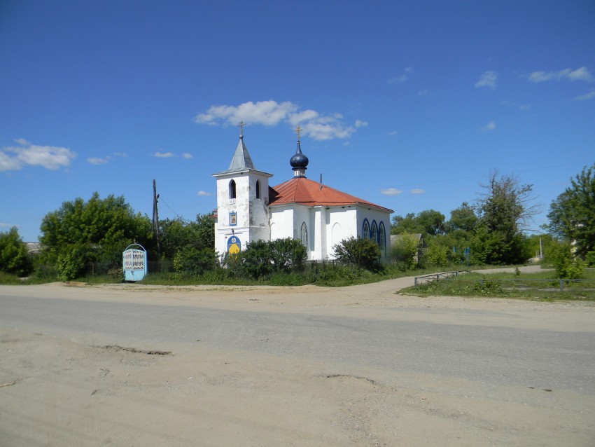 Аньково. Церковь Сергия Радонежского. общий вид в ландшафте