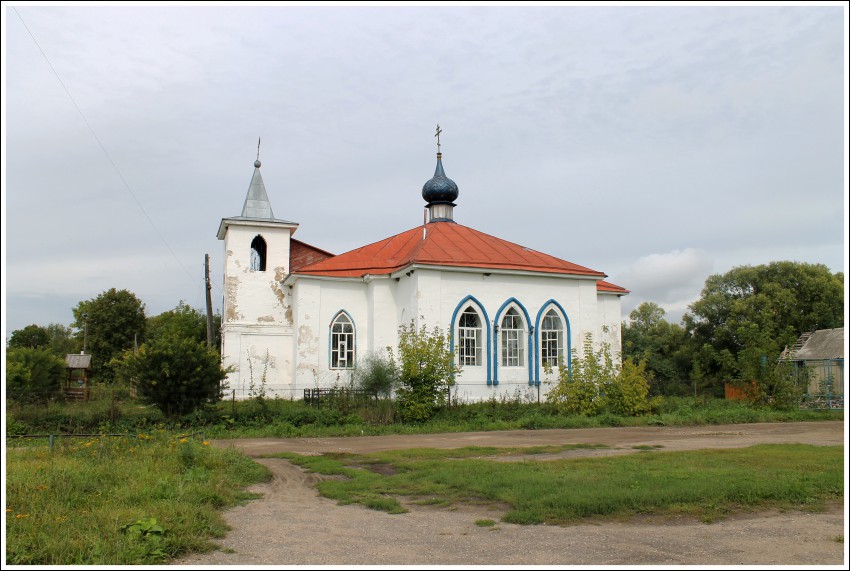 Аньково. Церковь Сергия Радонежского. общий вид в ландшафте