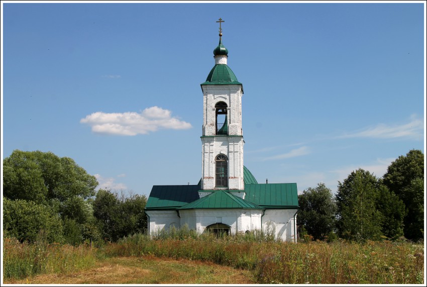 Церковь Космы и Дамиана, Щаднево (Ильинский район, Ивановская область). общий вид в ландшафте