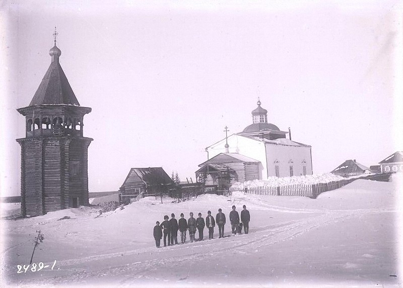 Собор Преображения Господня, Старотуруханск (Туруханский район, Красноярский край). архивная фотография, Фото не позднее 1915 года из фондов Музей антропологии и этнографии им. Петра Великого. Автор Иннокентий Михайлович Суслов